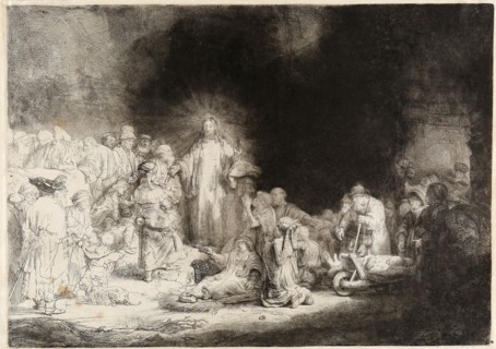 Christ healing the sick (The Hundred Guilder Print). Artist: Rembrandt van Rhijn (1606-1669)