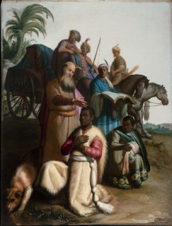 The baptism of the Eunuch. Artist: Rembrandt van Rhijn (1606-1669)