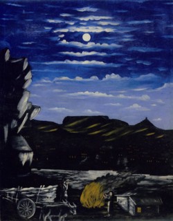 Arsenal Hill at Night. Artist: Pirosmani, Niko (1862-1918)
