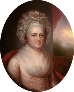 Portrait of Martha Washington (1731-1802). Artist: Peale, Rembrandt (1778-1860)