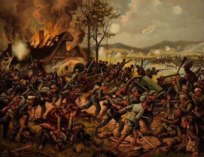 The Battle of Krasnik started on August 23, 1914. Artist: Anonymous
