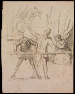 The Side-Show. Artist: Daumier, Honoré (1808-1879)