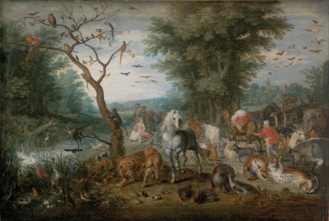 Paradise Landscape with Animals. Artist: Brueghel, Jan, the Younger (1601-1678)