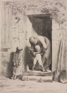Maternal Solicitude. Artist: Millet, Jean-François (1814-1875)