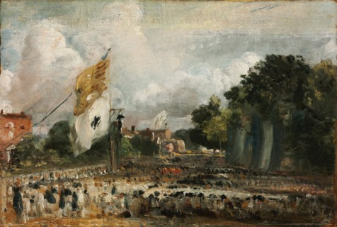 Celebration of the General Peace of 1814 in East Bergholt, 1814. Artist: Constable, John (1776-1837)