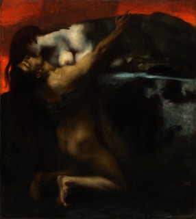 The Kiss of the Sphinx. Artist: Stuck, Franz, Ritter von (1863-1928)