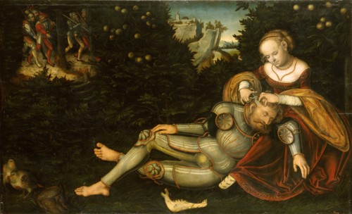 Samson and Delilah. Artist: Cranach, Lucas, the Younger (1515-1586)