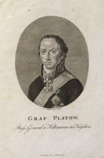 Portrait of Count Matvei Ivanovich Platov (1757-1818). Artist: Schulz, Karl Friedrich (1796-1866)