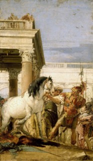 Alexander taming Bucephalus. Artist: Tiepolo, Giambattista (1696-1770)