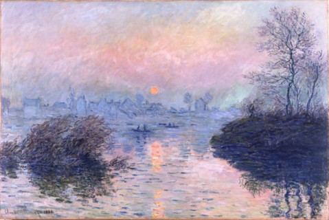 Sunset on the Seine at Lavacourt, Winter Effect. Artist: Monet, Claude (1840-1926)