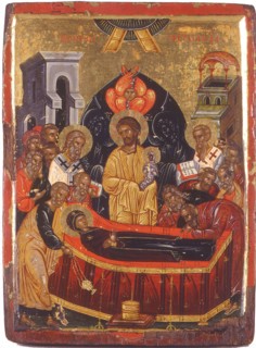 The Dormition of the Virgin. Artist: Byzantine icon