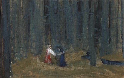 Illustration to The Tale of the Dead Princess and the Seven Knights. Artist: Malyutin, Sergei Vasilyevich (1859-1937)