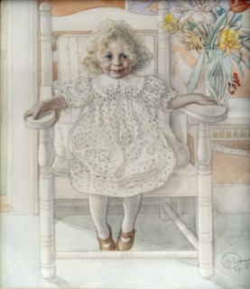 Portrait of Inga-Maria Thiel. Artist: Larsson, Carl (1853-1919)