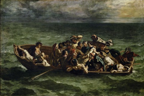 The Shipwreck of Don Juan. Artist: Delacroix, Eugène (1798-1863)