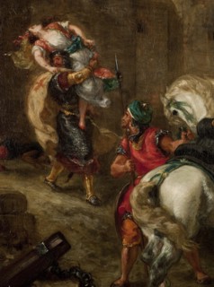 The Rape of Rebecca. Artist: Delacroix, Eugène (1798-1863)