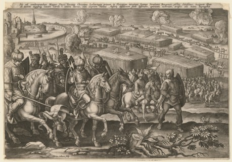 The Siege of Vienna by Turkish army, 1529. Artist: Collaert, Adriaen (1523-1618)