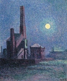 Factory in the Moonlight. Artist: Luce, Maximilien (1858-1941)