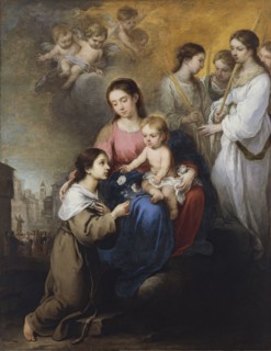 The Virgin and Child with Saint Rose of Viterbo. Artist: Murillo, Bartolomé Estebàn (1617-1682)