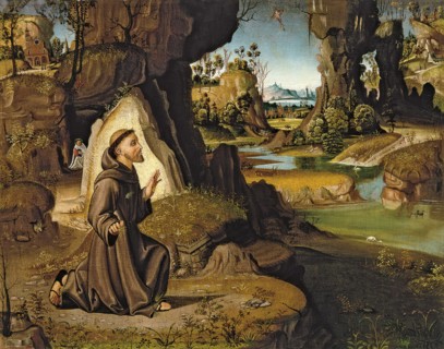 Saint Francis receiving the Stigmata. Artist: Pirri, Antonio (active ca 1500-1550)