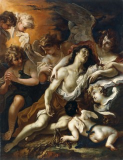 Saint Mary Magdalen surrounded by angels. Artist: Ricci, Sebastiano (1659-1734)