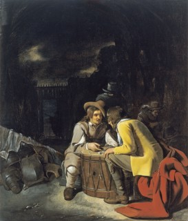 Soldiers playing Dice. Artist: Sweerts, Michiel (1618-1664)