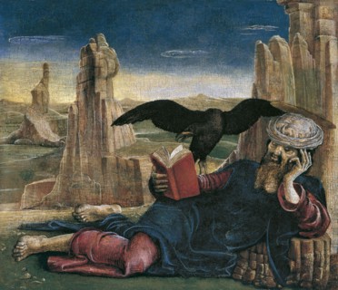 Saint John the Evangelist on Patmos. Artist: Tura, Cosimo (before 1431-1495)