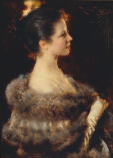 Woman in Evening Gown. Artist: Ribera, Romà (1876-1931)