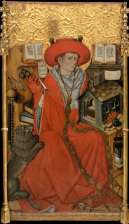 Saint Jerome in his Study. Artist: Ferrer, Jaume (active 1430-1461)