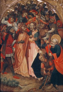 The Kiss of Judas. Artist: Master of Retascón (active ca 1410-1425)