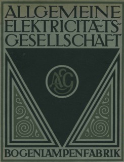 Title page of an AEG product brochure. Artist: Behrens, Peter (1868-1940)