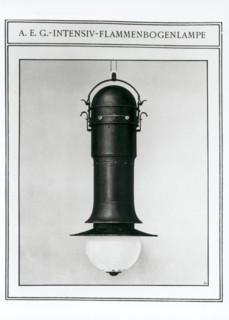AEG Intensive Flame Arc Lamp. Artist: Behrens, Peter (1868-1940)