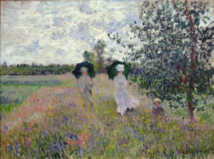 Taking a walk near Argenteuil. Artist: Monet, Claude (1840-1926)