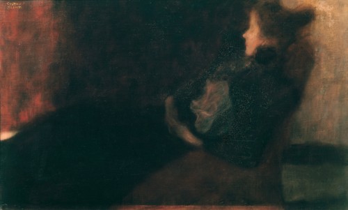 Lady at the Fireplace. Artist: Klimt, Gustav (1862-1918)