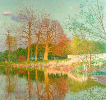 Chestnut Tree in the Evening Sun. Artist: Claus, Émile (1849-1924)