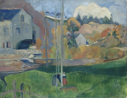 Landscape in Brittany. The David Mill. Artist: Gauguin, Paul Eugéne Henri (1848-1903)