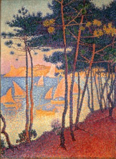 Sails and pines. Artist: Signac, Paul (1863-1935)