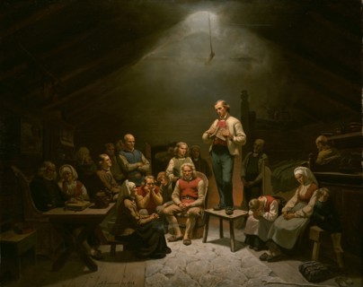 Haugianere. Artist: Tidemand, Adolf (1814-1876)