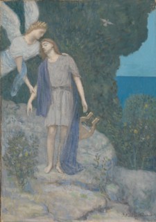 The Poet and his Muse. Artist: Puvis de Chavannes, Pierre Cécil (1824-1898)
