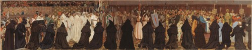 The funeral of Charles the Good, in Bruges, on April 22, 1127. Artist: Van Beers, Jan (1852-1927)