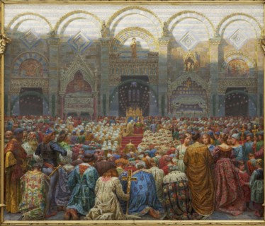 The Mystical Wedding between the Bishop and the Abbess of Pistoia. Artist: Zahrtmann, Kristian (1843-1917)