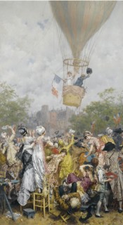 Balloon Ascent. Artist: Kaemmerer, Frederik Hendrik (1839-1902)