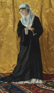 A Lady of Constantinople. Artist: Hamdi Bey, Osman (1842-1910)