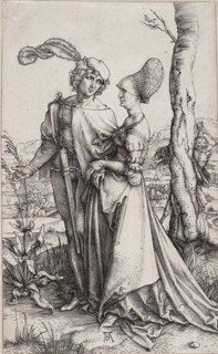 Young Couple Threatened by Death (The Promenade). Artist: Dürer, Albrecht (1471-1528)