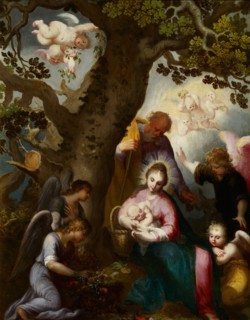 The Flight into Egypt. Artist: Bloemaert, Abraham (1566-1651)