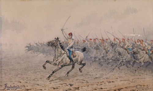 Charge of the Cavalry. Artist: Pryanishnikov, Ivan Petrovich (1841-1909)