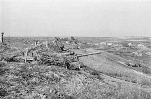 Operation Kutuzov. The Soviet artillery south of Orel. Artist: Anonymous
