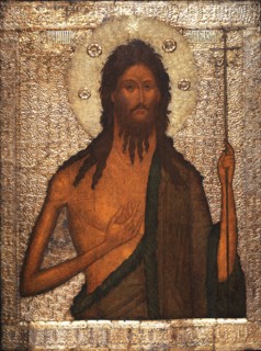 Saint John the Baptist, c. 1560. Artist: Russian icon