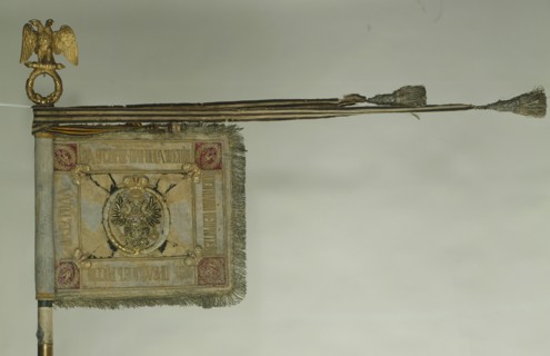 Saint George Standard of the Cavalry at the Time of Alexander II, 1872. Artist: Flags, Banners and Standards