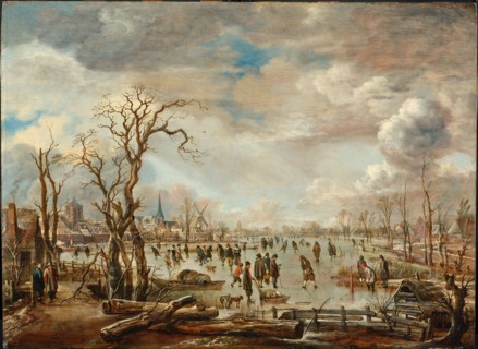Winter Landscape with Ice pleasures, c. 1655. Artist: Neer, Aert, van der (1603-1677)