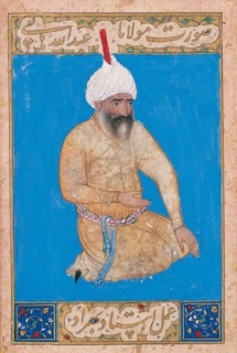 Portrait of the Persian poet Hatefi (1454-1521), ca 1510-1511. Artist: Behzad, (Kamal ud-Din Behzad Herawi) (1460-1535)